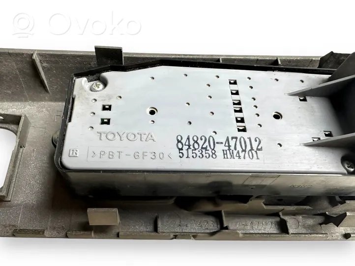 Toyota Prius (XW20) Interruttore di controllo dell’alzacristalli elettrico 8482047012