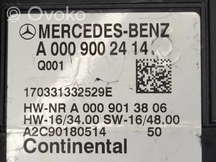 Mercedes-Benz GLC X253 C253 Polttoaineen ruiskutuspumpun ohjainlaite/moduuli A0009002414