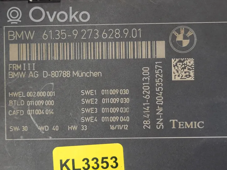 BMW 5 F10 F11 Sterownik / Moduł świateł LCM 61359273628901