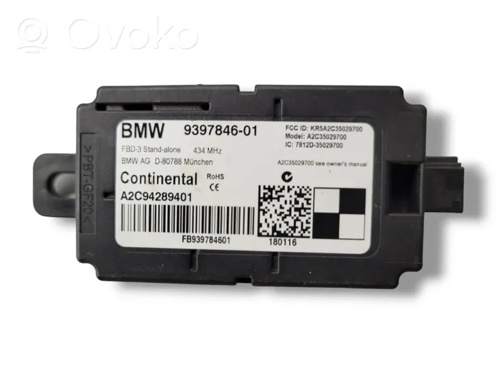 BMW 3 F30 F35 F31 Moduł / Sterownik anteny 9397846