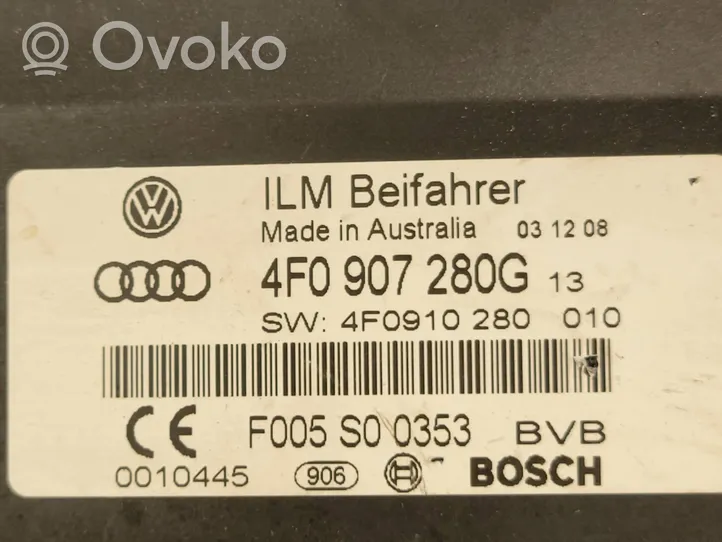 Audi A6 S6 C6 4F Kiti valdymo blokai/ moduliai 4F0907280G