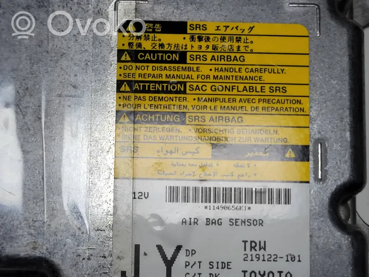 Toyota Avensis T270 Module de contrôle airbag 219122101