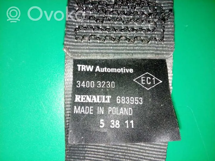 Renault Clio III Ceinture de sécurité arrière 683953