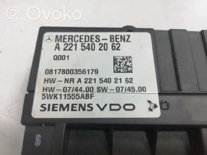 Mercedes-Benz C W204 Kiti valdymo blokai/ moduliai A2215402062