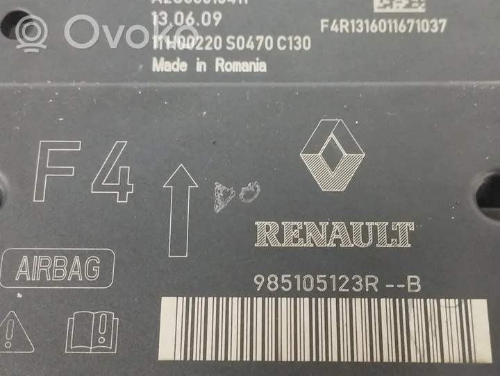 Renault Clio IV Sterownik / Moduł Airbag 985105123R