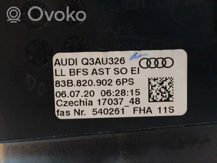 Audi Q3 F3 Kojelaudan keskiosan tuuletussuuttimen ritilä 83B820902