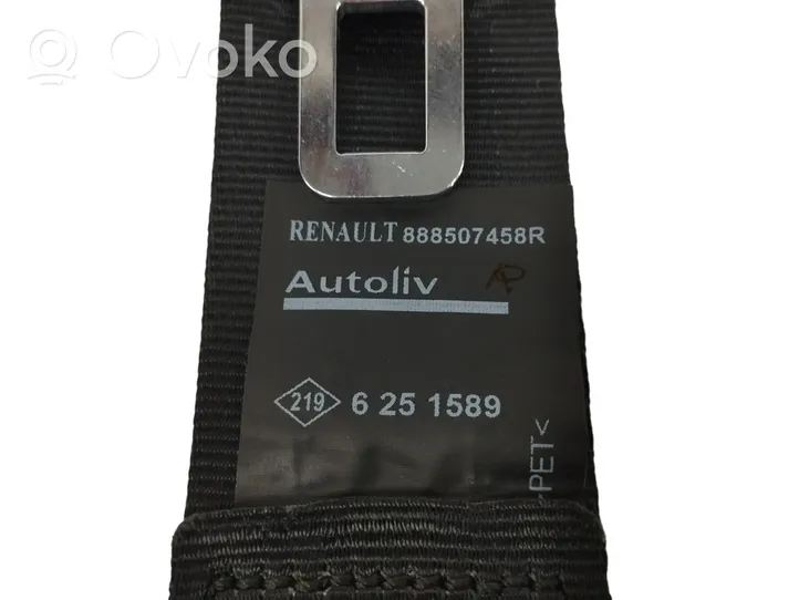 Renault Clio IV Pas bezpieczeństwa fotela tylnego środkowego 888507458R