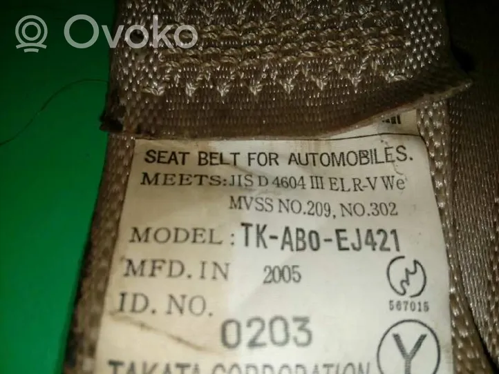 Honda CR-V Pas bezpieczeństwa fotela tylnego TKAB0EJ421