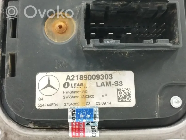 Mercedes-Benz A W176 Sterownik / moduł świateł Xenon A2189009303