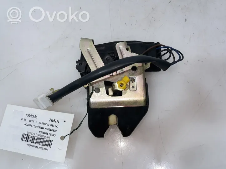 Chevrolet Aveo Takaluukun lukon salvan moottori 96476565