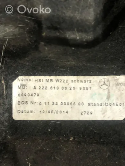 Mercedes-Benz S W222 Tavarahyllyn kansi 2228100020