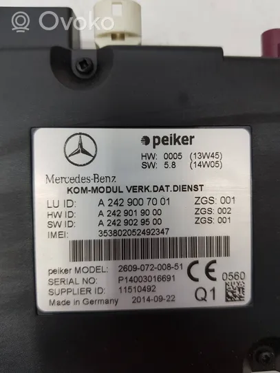 Mercedes-Benz ML W166 Citu veidu vadības bloki / moduļi A2429007001