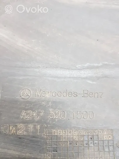 Mercedes-Benz B W247 Moottorin alustan välipohjan roiskesuoja A2475201500