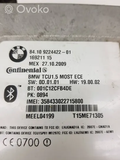 BMW X5 E70 Module unité de contrôle Bluetooth 9224422