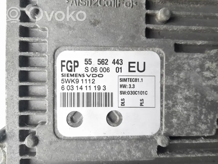 Opel Vectra C Unité de commande, module ECU de moteur 55562443