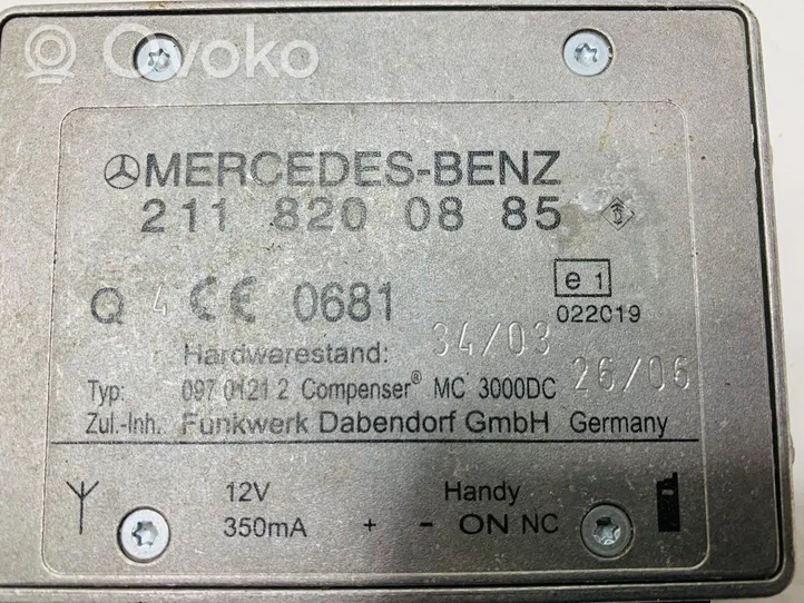 Mercedes-Benz R W251 Uchwyt jednostki sterującej Bluetooth 2118200885