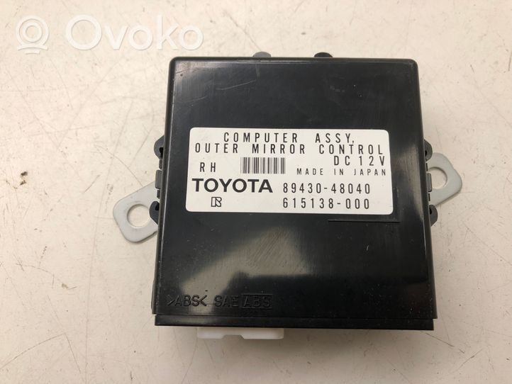 Lexus RX 330 - 350 - 400H Sivupeilin ohjainlaite 8943048040