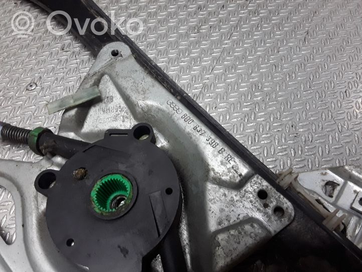 Audi A4 S4 B5 8D Meccanismo di sollevamento del finestrino anteriore senza motorino 8D0837398B