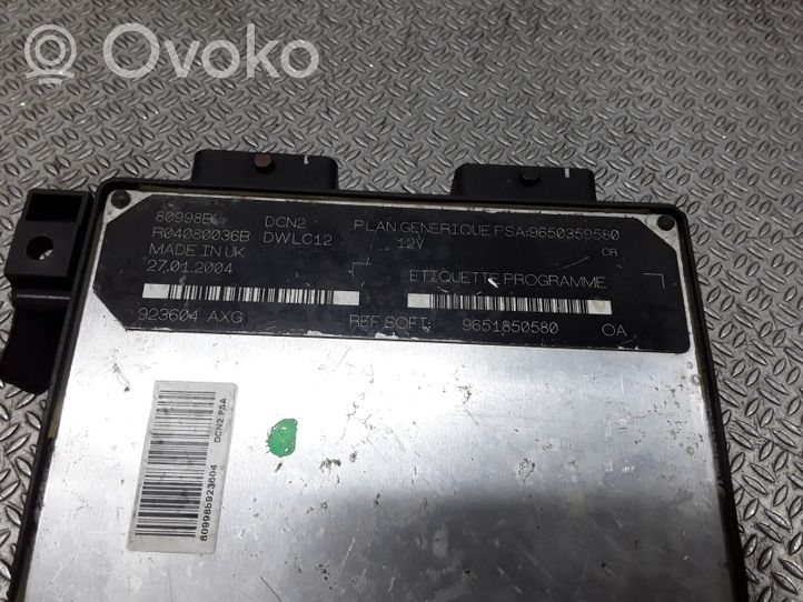 Peugeot Expert Sterownik / Moduł ECU 9650359580