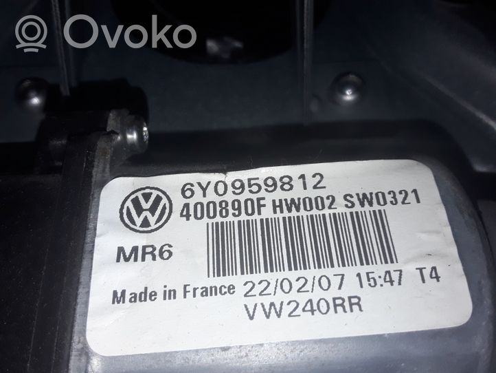 Volkswagen Polo IV 9N3 Alzacristalli della portiera posteriore con motorino 6Y0959812