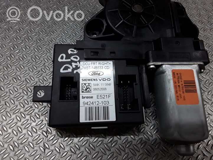 Ford C-MAX I Silniczek podnośnika szyby drzwi przednich 7M5T14B533CD