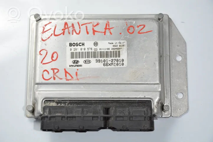 Hyundai Elantra Блок управления двигателем ECU 0281010576