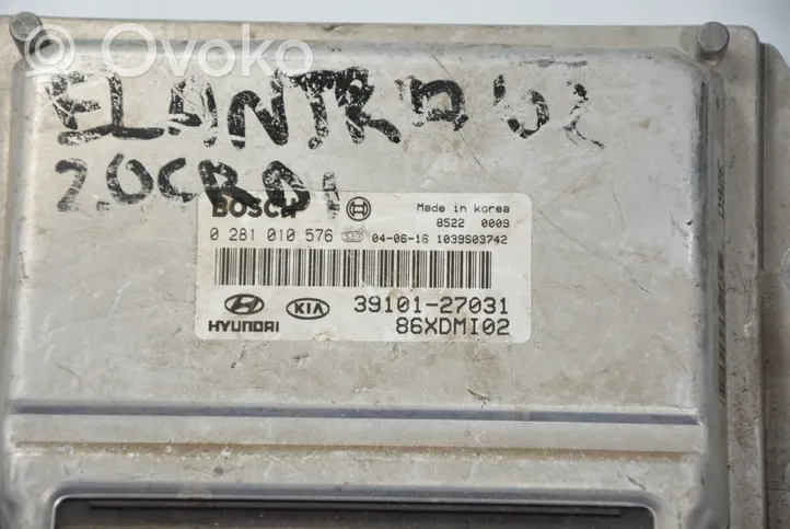 Hyundai Elantra Unité de commande, module ECU de moteur 0281010576