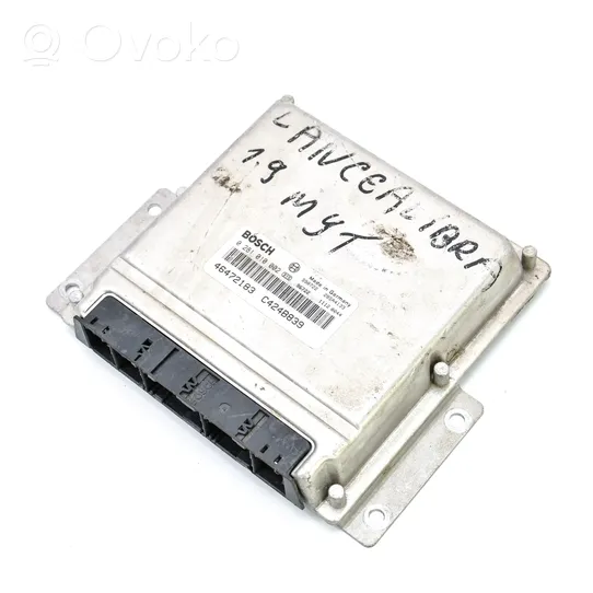 Lancia Lybra Unité de commande, module ECU de moteur 0281010002