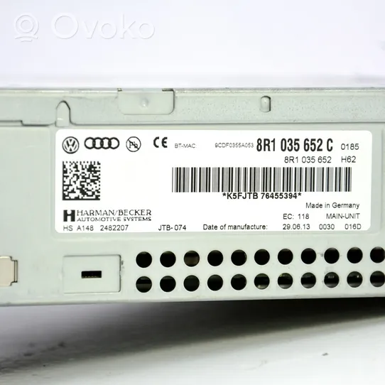 Audi A4 S4 B8 8K Unità di navigazione lettore CD/DVD 8R1035652C