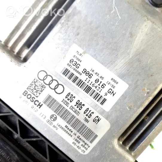 Audi A4 S4 B7 8E 8H Engine ECU kit and lock set 03G906016GN