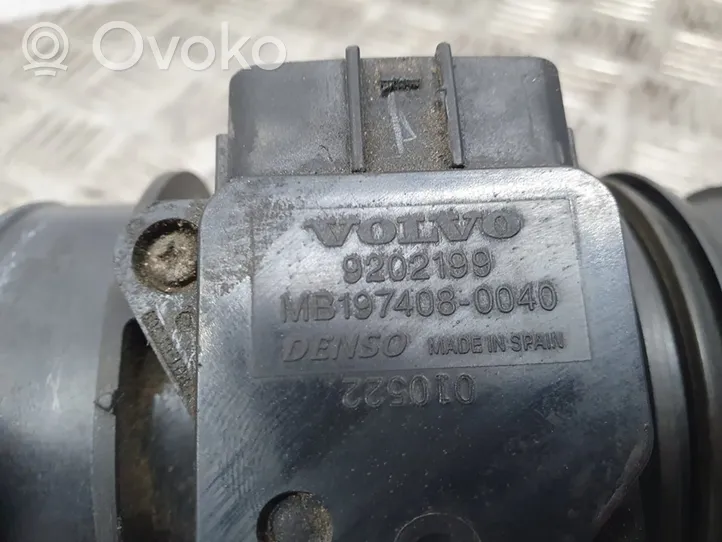 Volvo S60 Przepływomierz masowy powietrza MAF 9202199