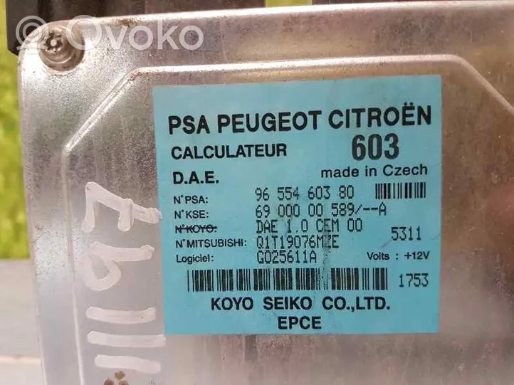 Peugeot 1007 Ohjaustehostimen ohjainlaite/moduuli 9655460380