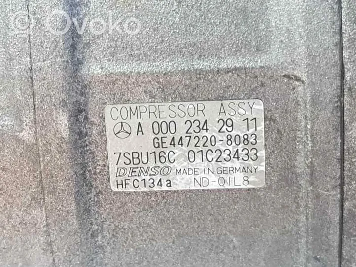 Mercedes-Benz SLK R170 Compressore aria condizionata (A/C) (pompa) A0002342911