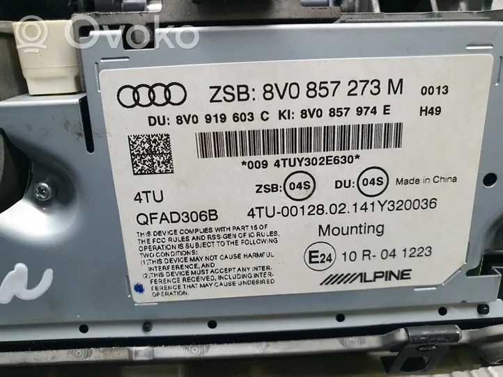 Audi A3 S3 8V Panel / Radioodtwarzacz CD/DVD/GPS 8V0857273M
