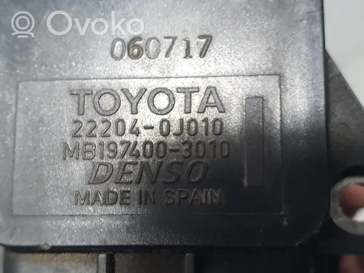 Toyota Corolla E110 Ilmamassan virtausanturi 222040J010