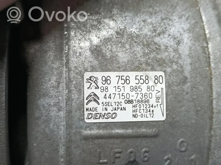 Peugeot 3008 II Compresseur de climatisation 9675655880