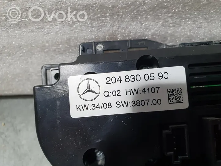 Mercedes-Benz C W204 Oro kondicionieriaus/ klimato/ pečiuko valdymo blokas (salone) 2048300590