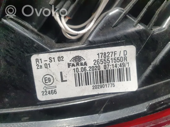 Renault Clio V Lampa tylna 265551550R