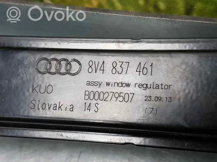 Audi A3 S3 8V Elektryczny podnośnik szyby drzwi przednich 8V4837461