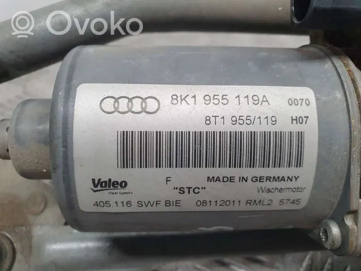 Audi A4 S4 B8 8K Tringlerie et moteur d'essuie-glace avant 8K1955119A