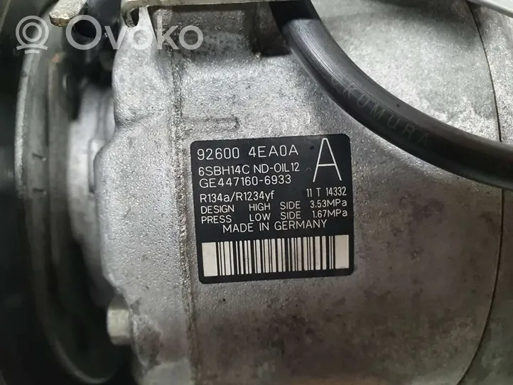 Renault Kadjar Ilmastointilaitteen kompressorin pumppu (A/C) 926004EA0A