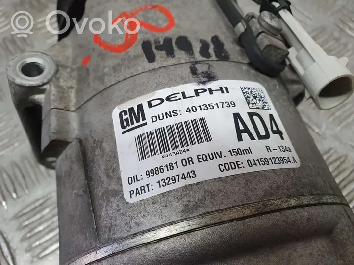 Opel Zafira A Ilmastointilaitteen kompressorin pumppu (A/C) 13297443