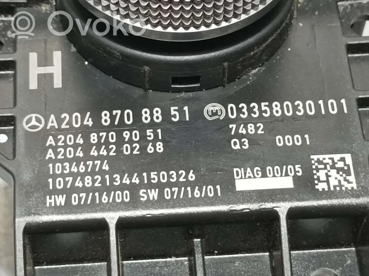 Mercedes-Benz C W204 Multifunctional control switch/knob A2048708851