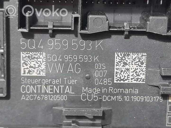 Skoda Octavia Mk3 (5E) Komforta modulis 5Q4959593K