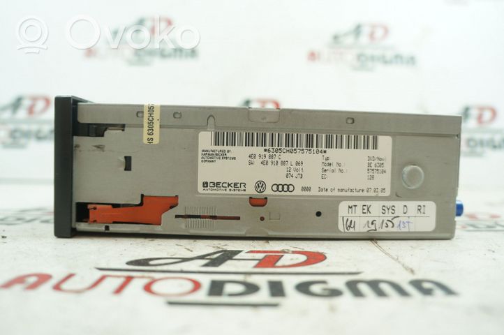 Audi A6 S6 C6 4F Navigacijos (GPS) CD/DVD skaitytuvas 4E0910887D