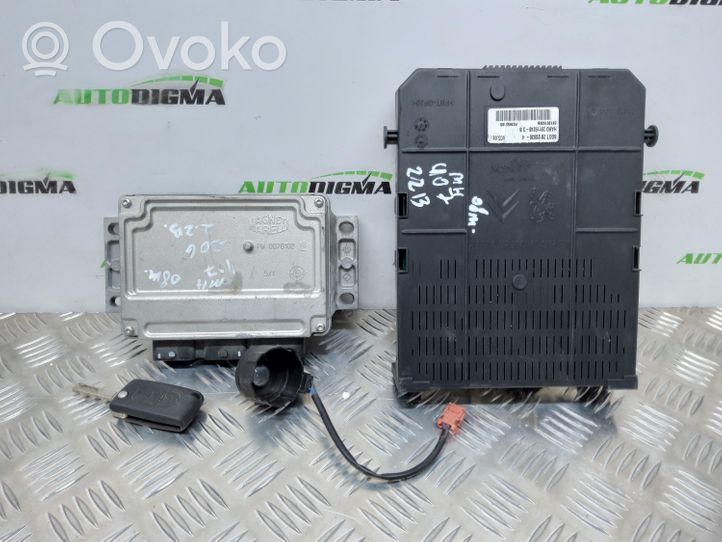 Peugeot 407 Kit centralina motore ECU e serratura SW9663160280