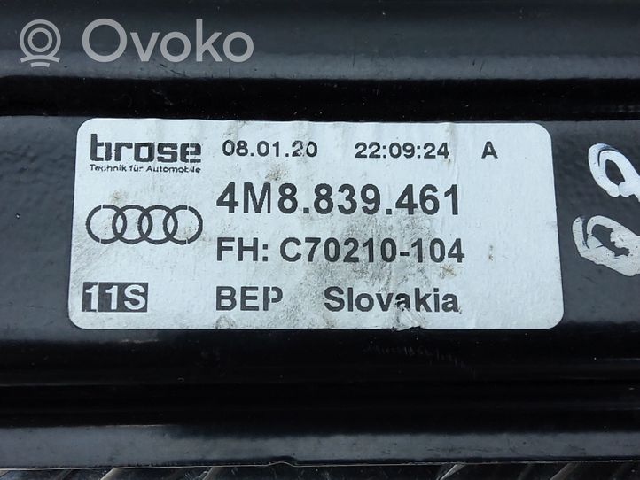 Audi Q8 Mechanizm podnoszenia szyby tylnej bez silnika 4M8839461