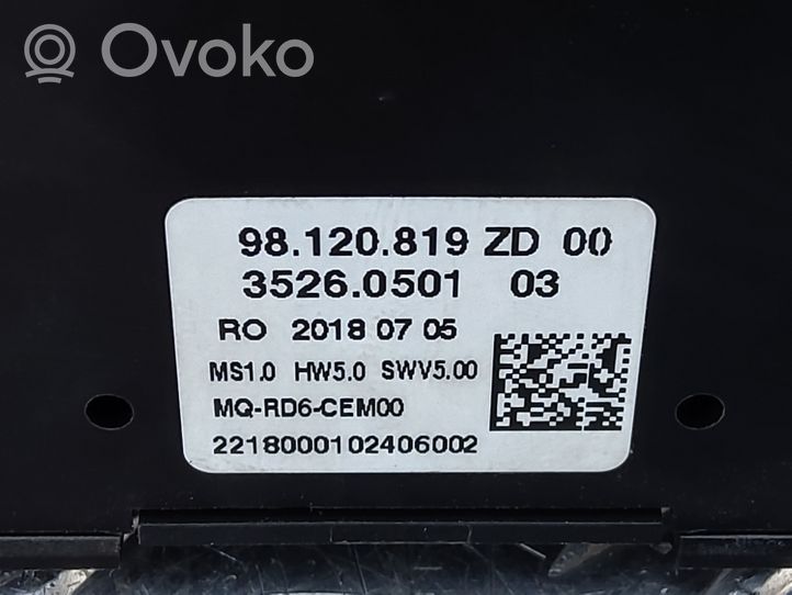 Toyota Proace Controllo multimediale autoradio 98120819ZD