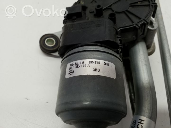 Volkswagen PASSAT B7 USA Mechanizm i silniczek wycieraczek szyby przedniej / czołowej 561955023B