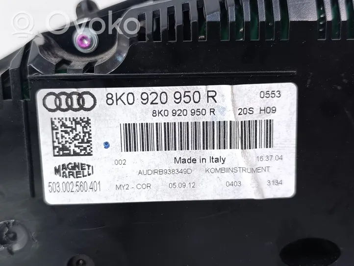 Audi A4 Allroad Spidometrs (instrumentu panelī) 8K0920950R